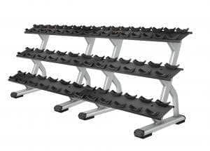 Precor Discovery Series 3 Tier, 10 Pair Dumbbell Rack (DBR0814) Weight Storage Precor 