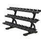 Precor Discovery Series 3 Tier, 15 Pair Dumbbell Rack (DBR0815) - Top Fitness Store