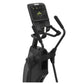 Black Precor EFX 635 elliptical machine with P31 console display and dual handlebar grips on white background