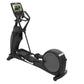 Black elliptical machine with digital display console and dual handles, shown on white background
