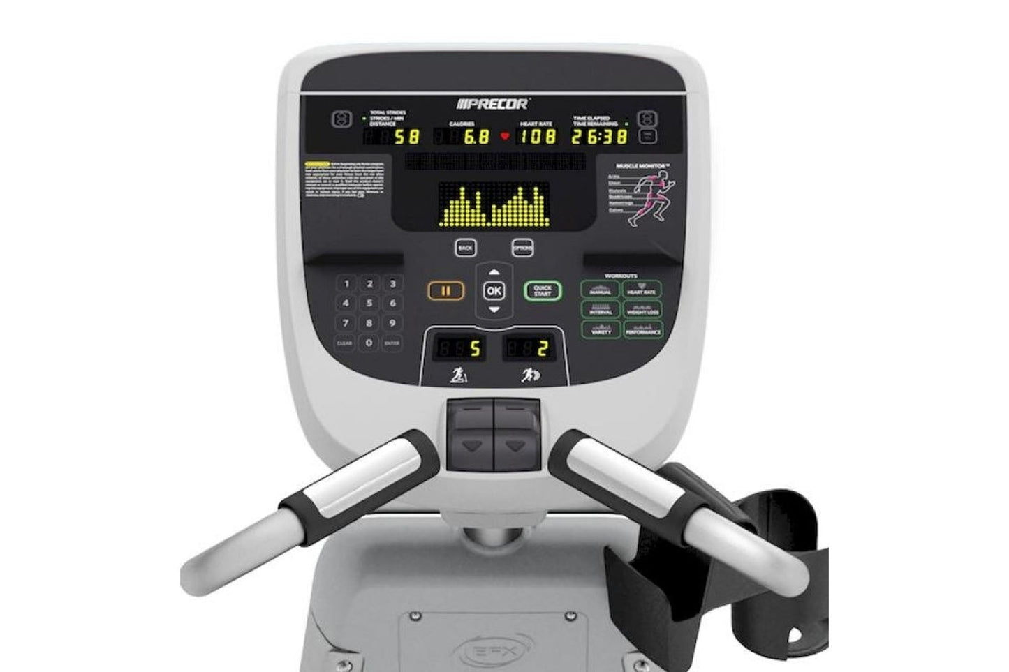 Exercise machine with digital display