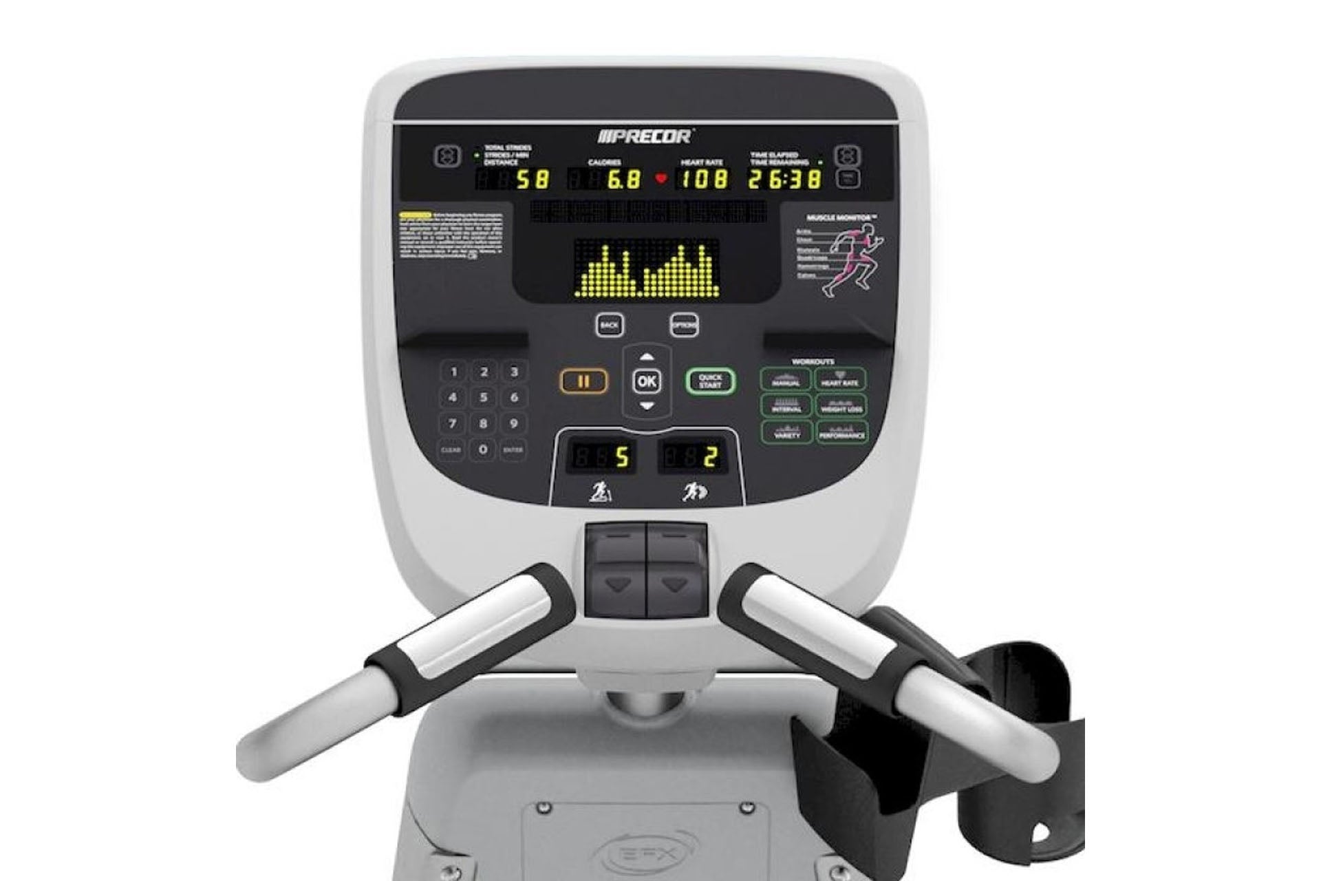 Exercise machine with digital display