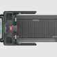Precor Breakaway STM 897 treadmill with black frame, digital P94 console, red emergency stop button, and blue accent details,