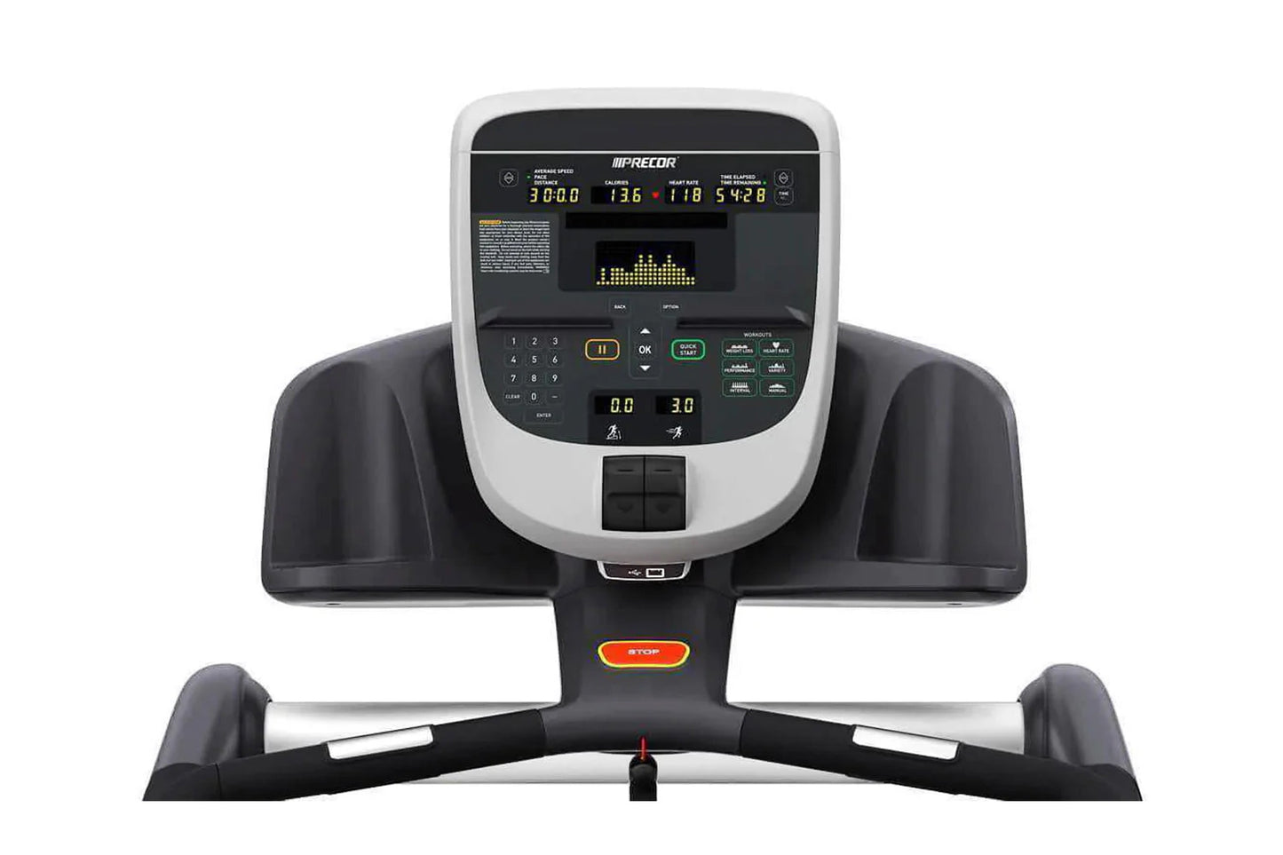 Exercise bike with digital console