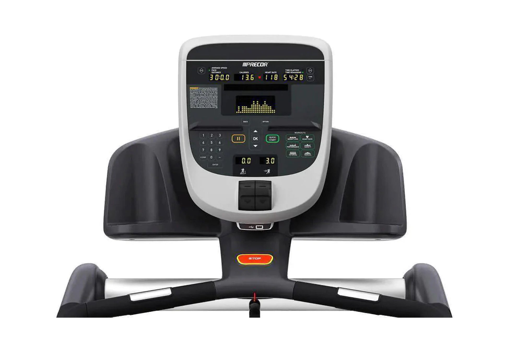 Exercise bike with digital console