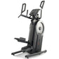 ProForm Trainer HL HIIT Elliptical with black frame, white flywheel, dual handles, and foot pedals on white background