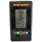 EnergyFit black digital monitor displaying time, stroke rate, pace, distance, and watts with control buttons on white backgro