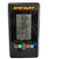 Energyfit rowing machine console displaying time, stroke rate, pace, distance, and watts with control buttons below screen
