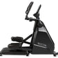 Black Spirit elliptical machine with dual handles, foot pedals, and digital console on white background