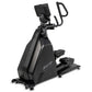 Spirit CE1000ENT black elliptical machine with dual handles and digital display on white background