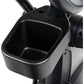 Black cup holder attachment on Spirit CE800 elliptical machine, close-up detail view