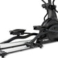 Spirit CE800 elliptical machine with black frame, silver accents, and pedal platform on white background