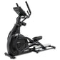 Black Spirit CE800ENT elliptical machine with dual handles, digital console, and extended footpads on white background