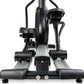 Black Spirit elliptical machine with dual handles, foot pedals, and digital display console on white background