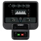 Spirit CE850 elliptical console display showing fitness metrics including distance, calories, pulse, and time elapsed on blac