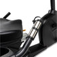 Spirit CR800ENT recumbent bike with black padded seat, metal handlebar, and black frame on white background
