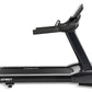 Spirit CT800ENT black treadmill with curved running deck, digital console, and adjustable handrails on white background