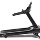 Black Spirit CT850 treadmill with digital display console, handrails, and running belt on white background