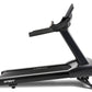 Black Spirit CT850ENT treadmill with digital display console and cushioned running deck, shown on white background