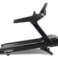 Spirit CT900 black treadmill with elevated console and handrails on white background
