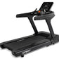 Spirit CT900 black commercial treadmill with digital touchscreen console on white background