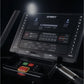 Spirit CTSBS900 Slat Belt Sled Treadmill console displaying digital readouts, resistance levels, and control buttons on black