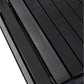 Multiple black textured belts arranged diagonally showing sled treadmill running surface detail