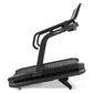 Spirit CTSBS900 black sled treadmill with curved belt, angled handlebar, and digital display on white background