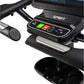 Spirit CU1000ENT upright exercise bike with black frame, handlebars, and digital console displaying green start and red stop 