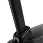 Black upright exercise bike seat post with numbered adjustment markings 1 through 5, close-up detail view