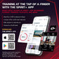 Spirit+ App promotional banner showing on-demand fitness classes, goals tracking, and workout stats on smartphone screens