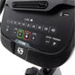 Black XBR95 recumbent exercise bike console showing digital display with fan speed levels 2-40, start button with green highl