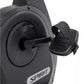 Spirit XBR95 recumbent exercise bike with black frame, large wheel, and adjustable foot pedal on white background