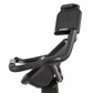 Spirit XBU55 upright exercise bike with black frame, padded seat, curved handlebars, and tablet holder on white background