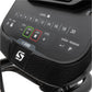 Spirit XE295 elliptical console displaying level settings, start and stop buttons with green and red highlights, on white bac