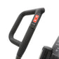 Black elliptical handlebar with red digital incline buttons and control panel on white background