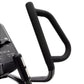 Black foam handlebar grips on Spirit XE795 elliptical machine with digital console visible on left side