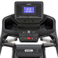 Spirit XT185 black treadmill with blue digital display console showing 3000 calories, control panel with numbered buttons, an