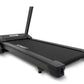Spirit XT185 black treadmill with dual uprights and digital display on white background