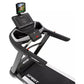 Black and silver Spirit XT685 treadmill with digital console, tablet holder, and cushioned running deck on white background