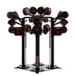 Black and red weight training machine