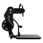 Black StairMaster HIIT UBE upper body ergometer with adjustable arm handles, digital display, and textured platform on white 
