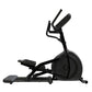 Black elliptical cross trainer with dual handles, large pedals, and digital display on white background