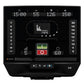 Black Star Trac elliptical machine with digital display showing time, resistance level, and heart rate metrics, front control