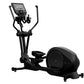 Black Star Trac elliptical cross trainer with digital display console, dual handles, and large wheel base on white background