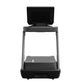 Black Star Trac 8TRx treadmill with digital display console, metal frame, and textured running deck on white background