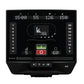 Star Trac 8UB upright exercise bike console with black display showing time, metrics, resistance level controls, green start 