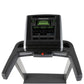 Freemotion t8.9b treadmill with black frame, gray accents, digital console displaying green equalizer bars and workout metric