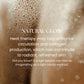 Close-up of dewy skin with water droplets showing natural glow and radiance