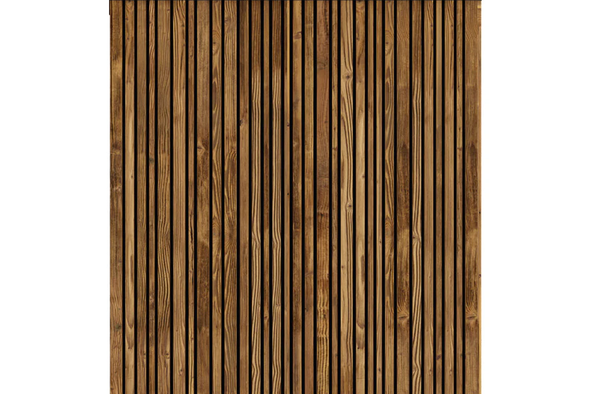 Vertical slats of natural wood with warm brown tones and visible grain texture on flat lay background